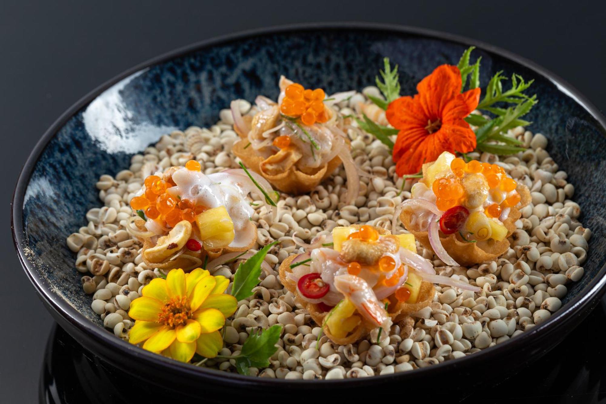 Cape Sienna Phuket Gourmet Hotel & Villas - Sha Extra Plus Kamala Beach Exterior photo A dish of edible flowers